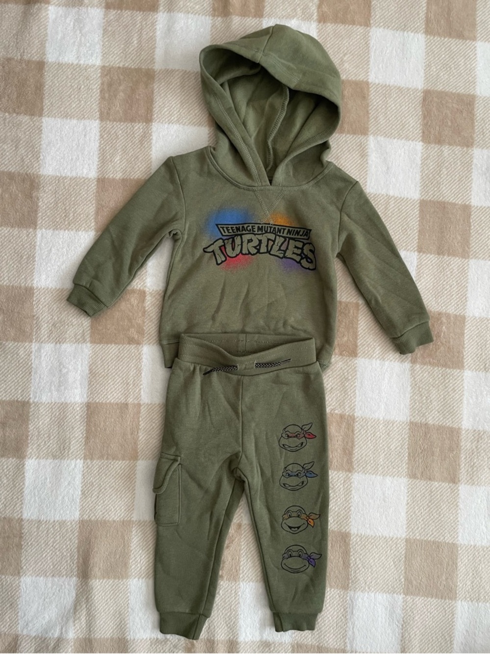 Nickelodeon Olive Green Teenage Mutant Ninja Turtles Hoodie & Joggers Set